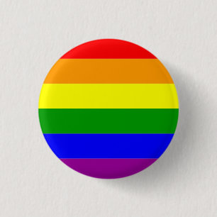 Flag LGBTQIA+ Regenbogenfarben Button