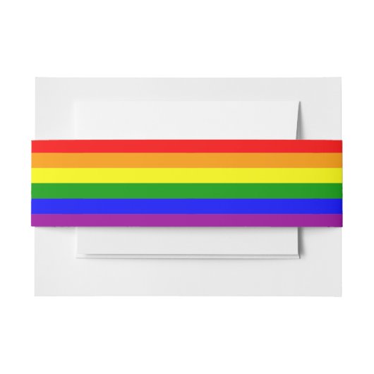 Flag LGBTQIA+ Regenbogenfarben Einladungsbanderole (Vorderseite Beispiel)