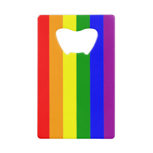 Flag LGBTQIA+ Regenbogenfarben Geldbeutel Flaschenöffner