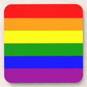 Flag LGBTQIA+ Regenbogenfarben Getränkeuntersetzer (Vorderseite)