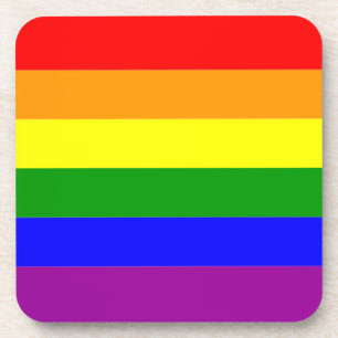 Flag LGBTQIA+ Regenbogenfarben Getränkeuntersetzer