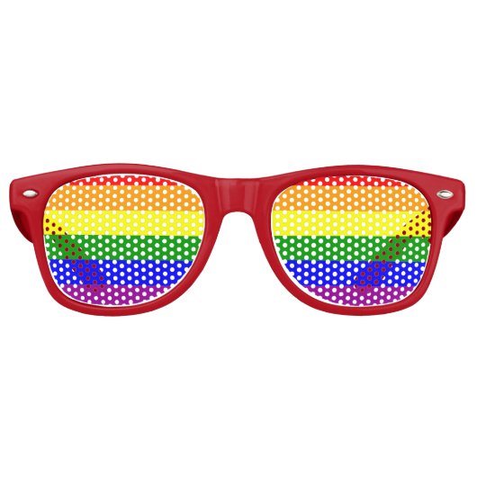 Flag LGBTQIA+ Regenbogenfarben Partybrille (Vorderseite)