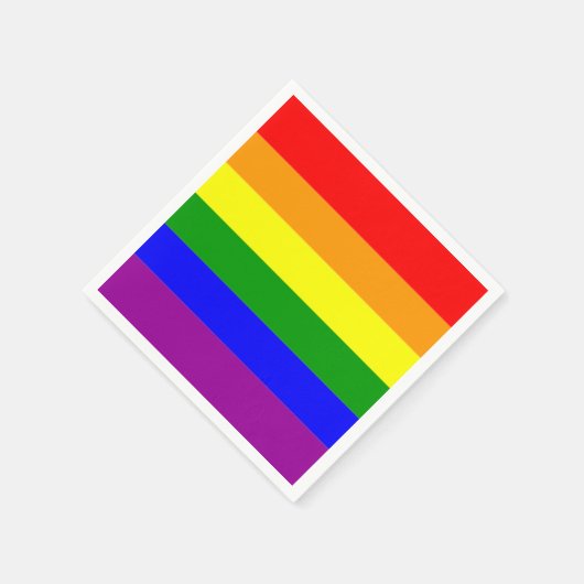 Flag LGBTQIA+ Regenbogenfarben Serviette (Ecke)