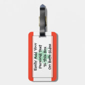 Flag Libanon Easy ID Personal Gepäckanhänger (Rückseite vertikal)