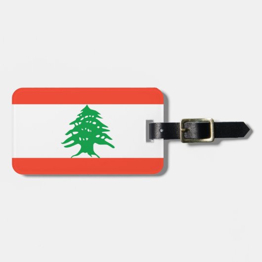 Flag Libanon Easy ID Personal Gepäckanhänger (Vorderseite horizontal)