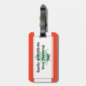 Flag Libanon Easy ID Personal Gepäckanhänger (Rückseite vertikal)