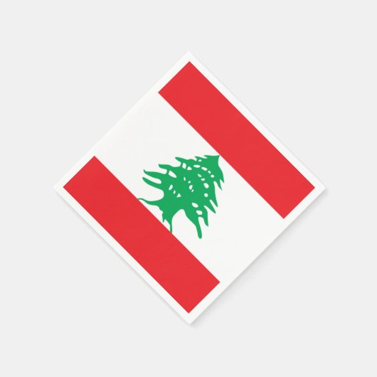 Flag Libanon Papier Napkins Serviette (Ecke)