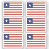 Flag Liberia Collection Packung mit 6 Aufkleber (Vorderseite)