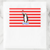 Flag Liberty Penguin Rechteckiger Aufkleber (Tasche)