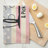 FLAG Life Liberty & Pickleball USA Geschirrtuch (Viertel Falte)