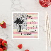 FLAG Life Liberty & Pickleball USA Serviette (Beispiel)