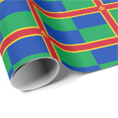 Flag Lincolnshire Wrapping Paper Geschenkpapier (Rolleneckpunkt)