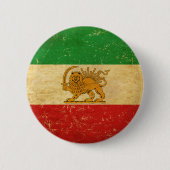 Flag Lion and Sun Shah (Iran-Flaggenschaltfläche) Button (Vorderseite)