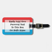 Flag Luxemburg Easy ID Personal Gepäckanhänger (Vorderseite horizontal)