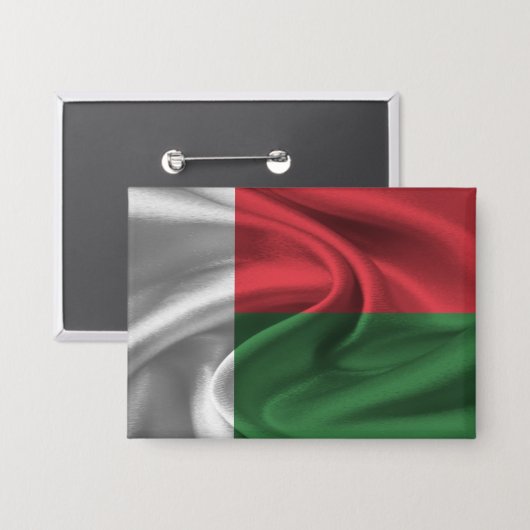 Flag Madagaskar Button (Vorderseite/Rückseite)
