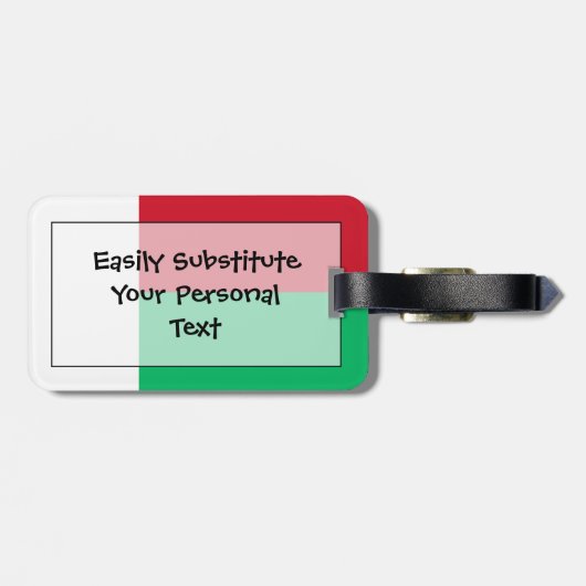 Flag Madagaskar Easy ID Personal Gepäckanhänger (Rückseite horizontal)