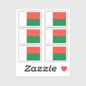 Flag Madagaskar Sammlung Packung mit 6 Stück Aufkleber (Blatt)