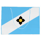 Flag Madison, Wisconsin große Geschenktasche Geschenktüte (Rückseite)