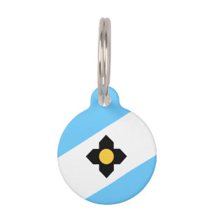 Flag Madison, Wisconsin Pet ID Tag Haustiermarke