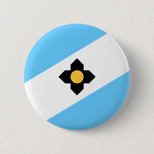 Flag Madison, Wisconsin Pinback Button (Vorderseite)