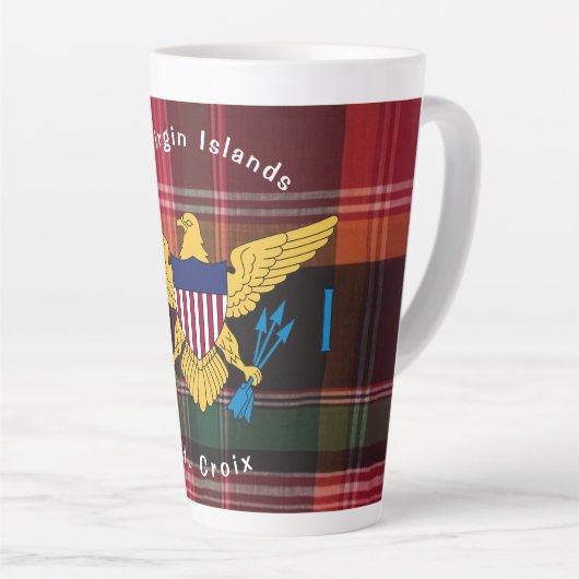 Flag Madras Pattern St. Croix Jungfrau Milchtasse (Rechte Ecke)