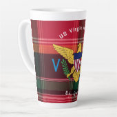Flag Madras Pattern St. Croix Jungfrau Milchtasse (Linke Ecke)