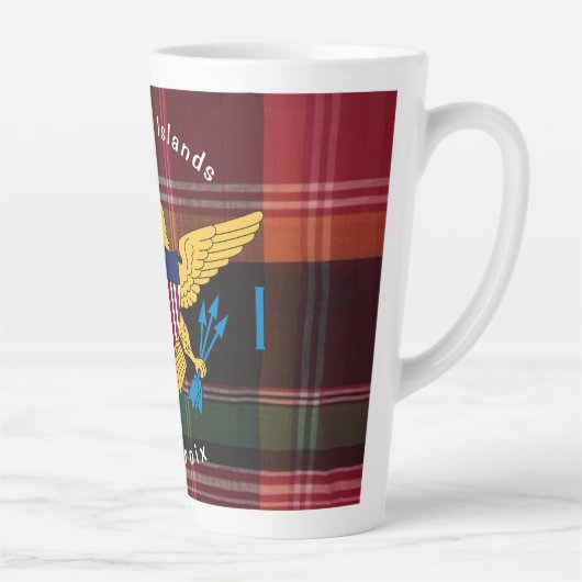 Flag Madras Pattern St. Croix Jungfrau Milchtasse (Rechts)