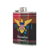 Flag Madras St. Thomas USVI Jungfrau Flachmann (Links)