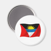 Flag Magnet für Antigua und Barbuda (Vorderseite/Rückseite)