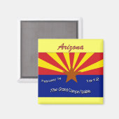 Flag Magnet für Arizona (Vorderseite/Rückseite)