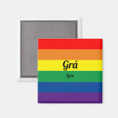 Flag Magnet für farbigen irischen Gay Pride (Vorderseite/Rückseite)