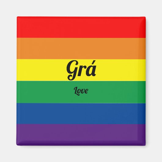 Flag Magnet für farbigen irischen Gay Pride (Vorne)