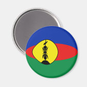 Flag Magnet für Neukaledonien (Vorderseite/Rückseite)