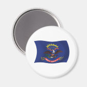 Flag Magnet für Nord-Dakota (Vorderseite/Rückseite)