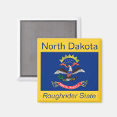 Flag Magnet für Nord-Dakota (Vorderseite/Rückseite)