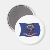 Flag Magnet für Nord-Dakota (Vorderseite/Rückseite)