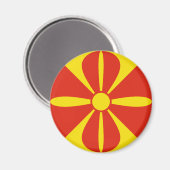 Flag Magnet für Nordmakedonien (Vorderseite/Rückseite)