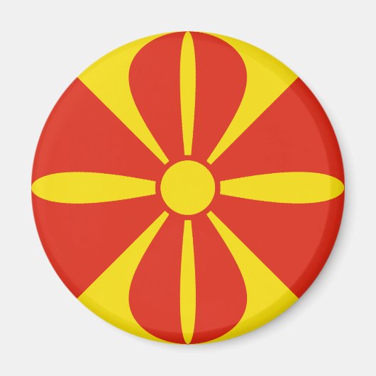 Flag Magnet für Nordmakedonien (Vorne)