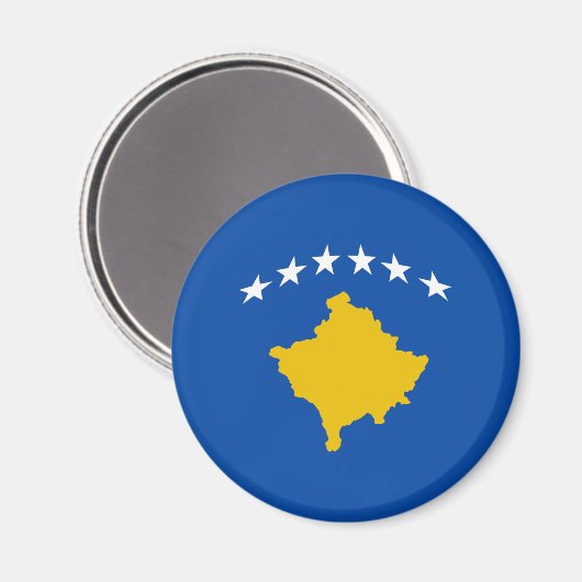 Flag Magnet Kosovo Fisheye (Vorderseite/Rückseite)