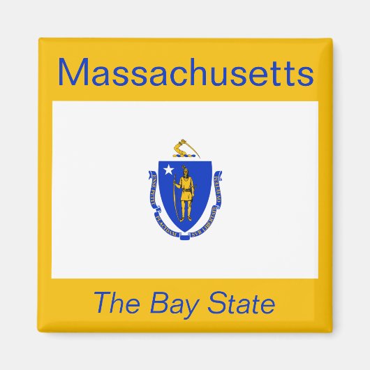Flag Magnet Massachusetts (Vorne)