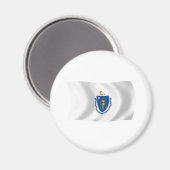 Flag Magnet Massachusetts (Vorderseite/Rückseite)