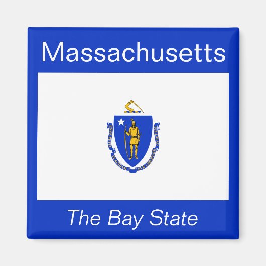 Flag Magnet Massachusetts (Vorne)