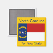 Flag Magnet North Carolina (Vorderseite/Rückseite)