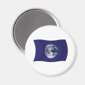 Flag Magnet Planet Erde (Vorderseite/Rückseite)