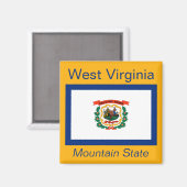 Flag Magnet West Virginia (Vorderseite/Rückseite)