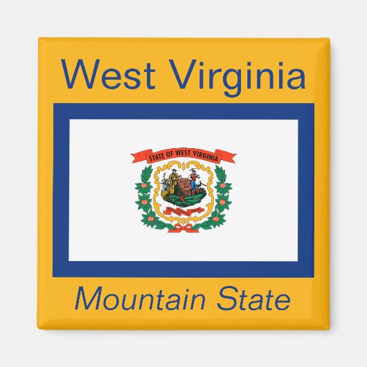 Flag Magnet West Virginia (Vorne)