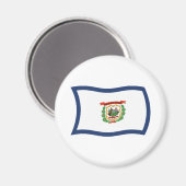 Flag Magnet West Virginia (Vorderseite/Rückseite)
