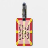 Flag Makedonien Easy ID Personal Gepäckanhänger (Rückseite vertikal)