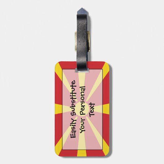 Flag Makedonien Easy ID Personal Gepäckanhänger (Rückseite vertikal)
