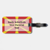 Flag Makedonien Easy ID Personal Gepäckanhänger (Rückseite horizontal)